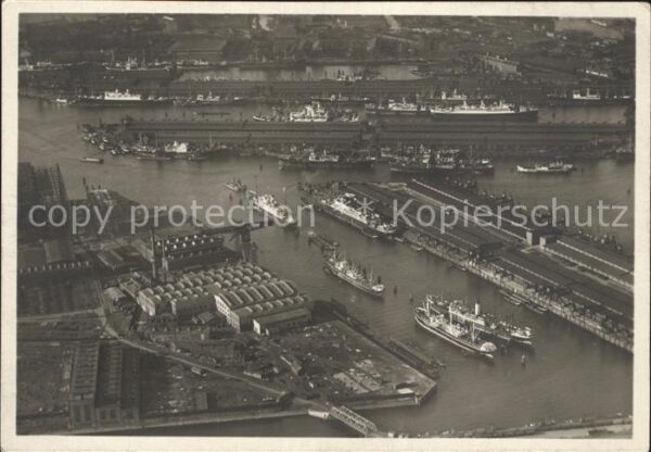 Hafenanlagen Fliegeraufnahme Hamburg