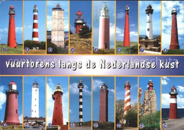 Leuchtturm Lighthouse 16 Leuchttürme Niederlande