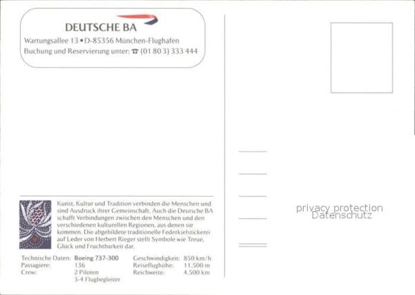 Flugzeuge Zivil Deutsche BA Boeing 737-300 – Bild 2