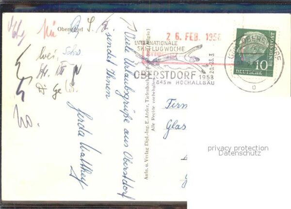 Oberstdorf Stempel Internationale Skiflugwoche 195 – Bild 2