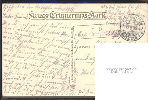 Soldatenportrait Landsturm-Infanterie WK1 Frankreich – Bild 2