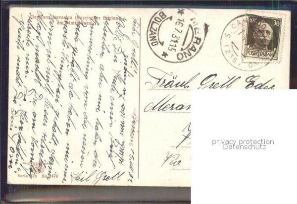 Verlag Photochromie Nr. 1476 Serie 578 Bayrischer Enzian Matter – Bild 2