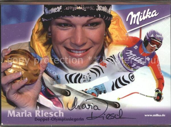 Skisport Skirennläuferin Maria Riesch Autogramm