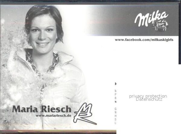 Skisport Skirennläuferin Maria Riesch Autogramm – Bild 2