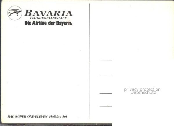 Flugzeuge Zivil Bavaria Bac Super One-Eleven Holiday Je – Bild 2