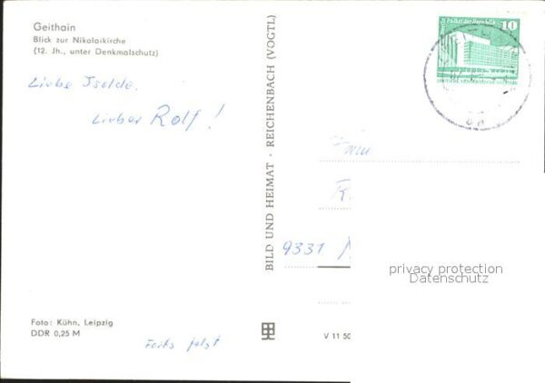 Geithain Blick zur Nikolaikirche – Bild 2