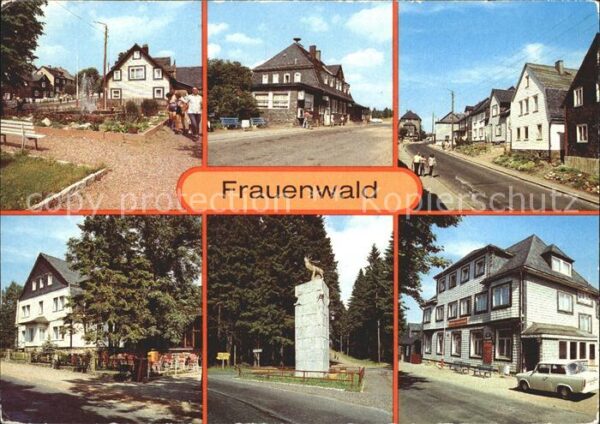 Frauenwald Thueringen Platz des Friedens Bahnhofsgaststätte N
