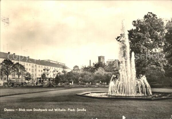 Dessau-Rosslau Blick vom Stadtpark auf die Wilhelm Pie