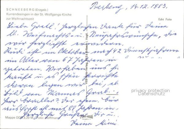 Schneeberg Erzgebirge Kurrendesingen Sankt- Wolfgang- Kirche – Bild 2