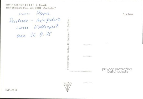 Hartenstein Zwickau Ernst- Thälmann- Platz HOG Ratskeller – Bild 2