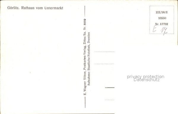Goerlitz Sachsen Rathaus vom Untermarkt – Bild 2