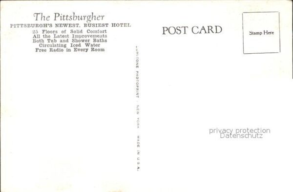 Pittsburgh The Pittsburgher Hotel Künstlerkarte – Bild 2