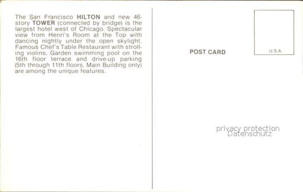 San Francisco California Hilton Hotel – Bild 2