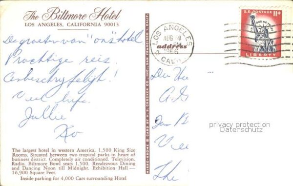 Los Angeles California Biltmore Hotel – Bild 2
