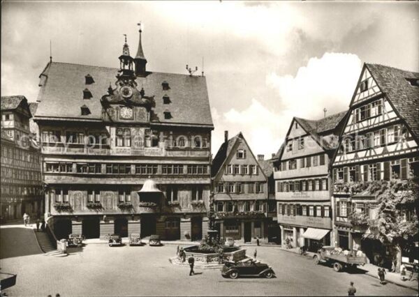 Tuebingen Marktplatz mit Rathaus
