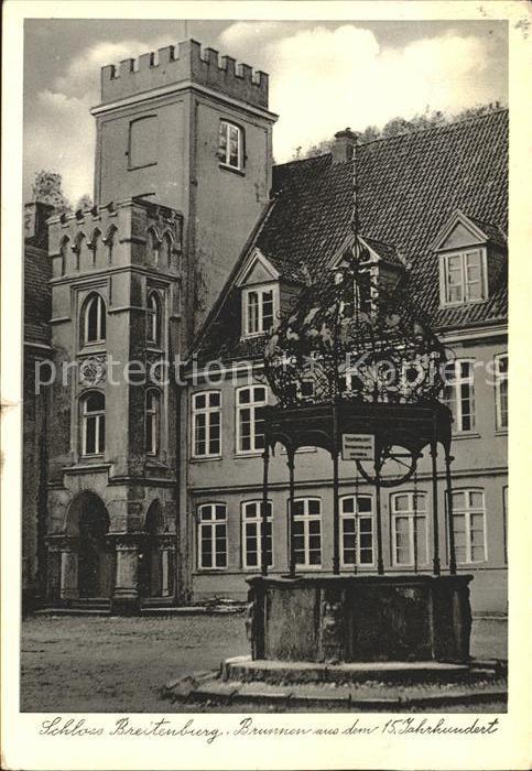 Breitenburg Schloss und Brunnen