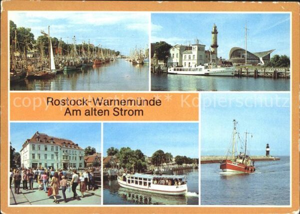 Warnemuende Ostseebad Teepott Leuchtturm Mole Alter Strom