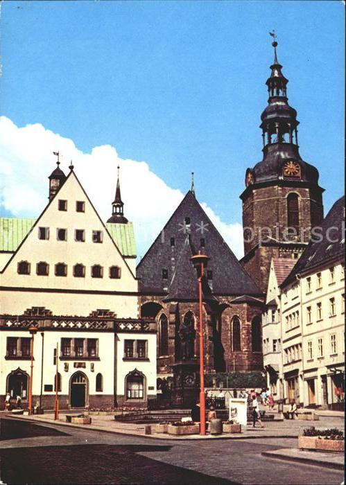 Eisleben Markt mit Lutherdenkmal