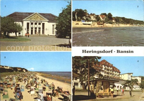 Heringsdorf Ostseebad Usedom Kulturhaus und Bansin Strand Erholungsh