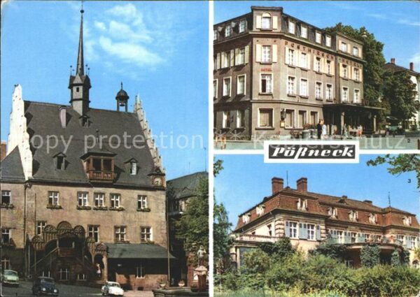 Poessneck Rathaus Posthirschhotel Erholungsheim S