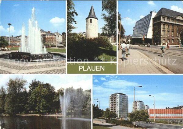 Plauen Vogtland Rathaus Nonnenturm Stadtpark Friedensst