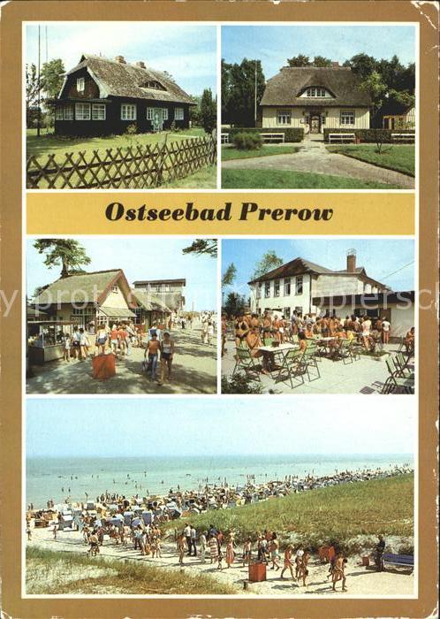 Prerow Ostseebad Strand Reetdachhäuser