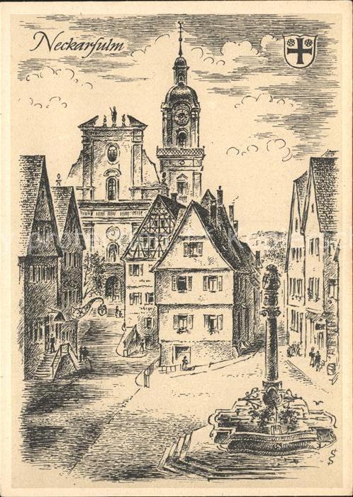Neckarsulm Künstlerkarte Altstadt