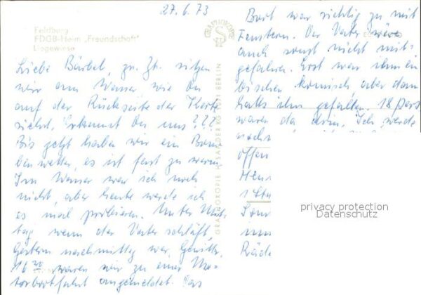 Feldberg Mecklenburg FDGB Heim Freundschaft Badestelle – Bild 2