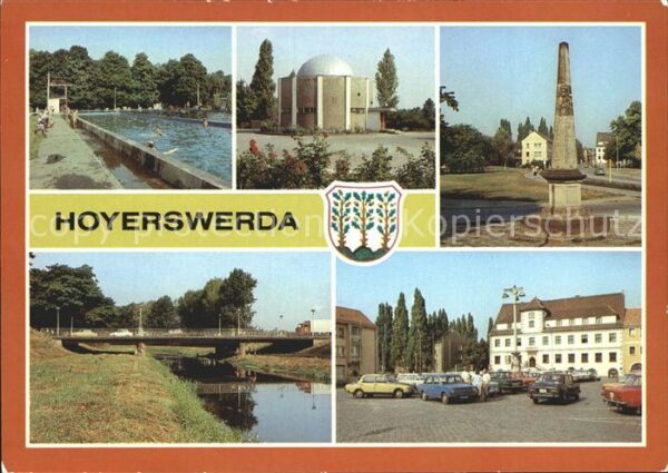 Hoyerswerda Planetarium Postsäule Schwimmbad