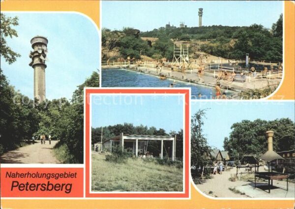 Petersberg Halle Fernsehturm Bergbad Pavillon Waldschenk
