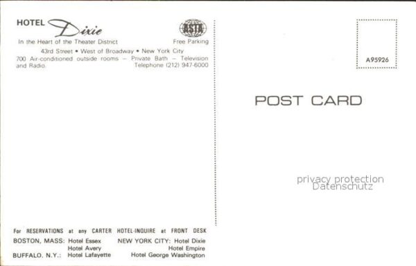 New York City Hotel Dixie – Bild 2