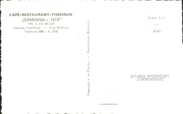 Bakkum Cafe Restaurant Theehuis Johannas Hof – Bild 2