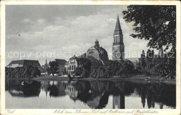 Kiel Blick vom Kleinen Kiel auf Rathaus und