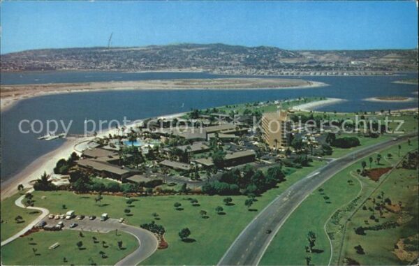 San Diego California Hilton Hotel Mission Bay aerial view