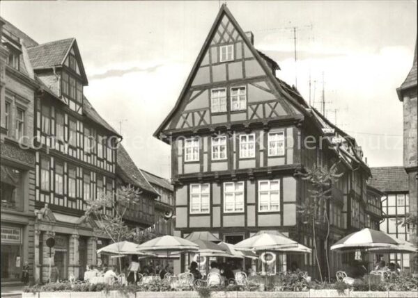 Quedlinburg Boulevard Cafe am Markt Fachwerkhaus