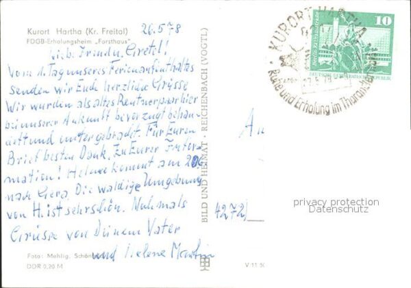 Hartha Tharandt FDGB Erholungsheim Forsthaus Kurort – Bild 2