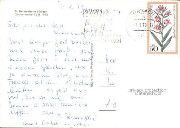 Loerrach St Peterskirche Glockenweihe 1978 – Bild 2