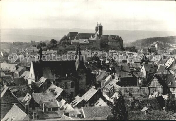 Quedlinburg Stadtbild mit Stiftskirche