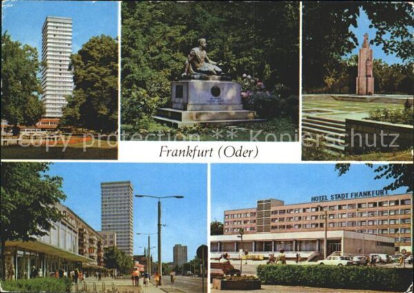 Frankfurt Oder Hochhaus Kleist Denkmal Sowj Ehrenmal K