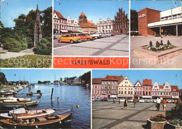 Greifswald Mecklenburg Vorpommern Rubenowdenkmal Platz der Freundschaft H