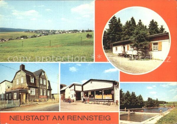 Neustadt Rennsteig Übersicht Waldbaude Dreiherrnstein FDGB