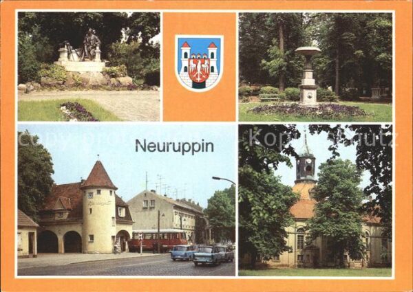 Neuruppin Fontanedenkmal Tempelgarten Bahnhof Rhe