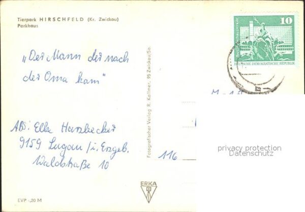 Hirschfeld Zwickau Parkhaus im Tierpark – Bild 2
