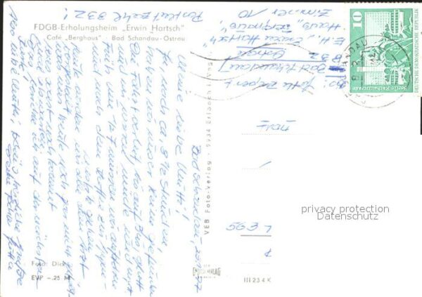 Ostrau Bad Schandau FDGB Erholungsheim Erwin Hartsch Cafe B – Bild 2