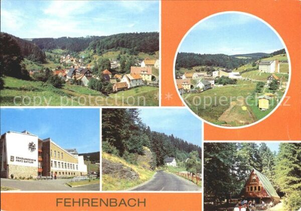 Fehrenbach Thueringer Wald Übersicht FDGB Erholungsheim Fehrenbach