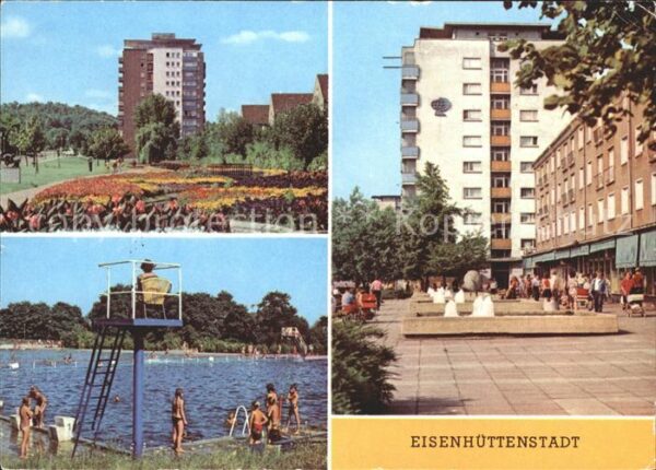 Eisenhuettenstadt Diehloer Strasse Hochhaus Schwimmbad Le