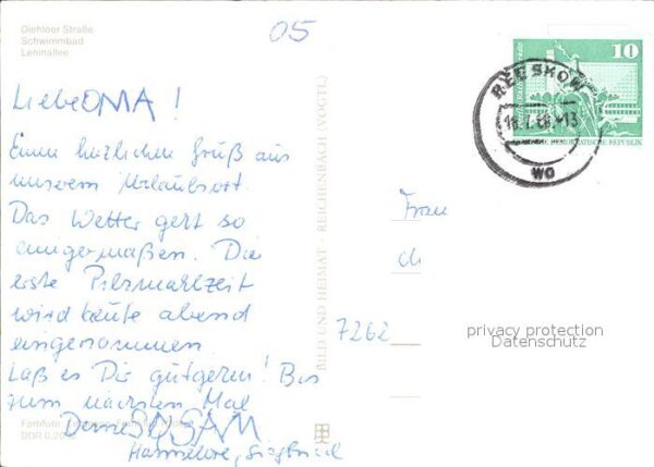 Eisenhuettenstadt Diehloer Strasse Hochhaus Schwimmbad Le – Bild 2