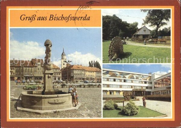 Bischofswerda Brunnen Altmarkt Tierpark Kreiskulturha