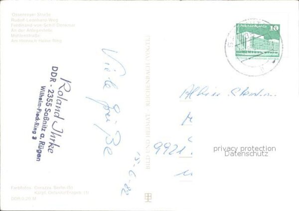 Stralsund Mecklenburg Vorpommern Strassenpartien Denkmal Dampfer Anleges – Bild 2