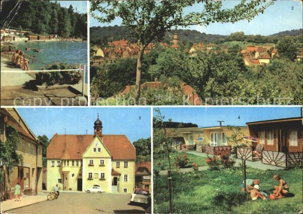 Rastenberg Schwimmbad Übersicht Rathaus Bungalow S
